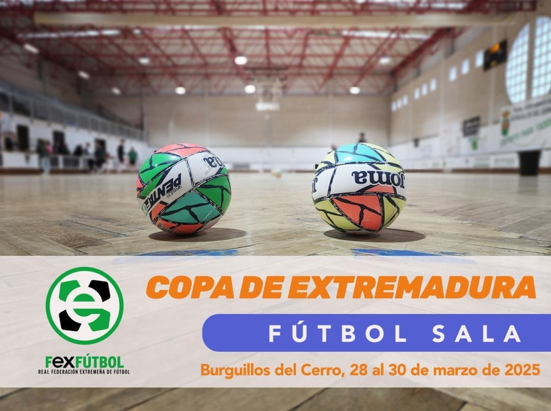 Burguillos del Cerro será la sede para disputar la Fase Final Copa de Extremadura de Fútbol Sala para su edición 2024/2025