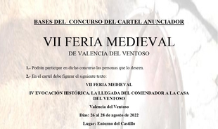 Concurso Cartel Anunciador de la VII Feria Medieval de Valencia del Ventoso