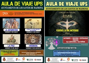 El Aula de Viajes de la Universidad Popular Santeña saca su oferta para el Teatro Clásico de Mérida y el Circo del Sol