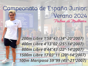 El fontanés Agustín Gordillo hace un balance positivo de su participación en el Campeonato de España Junior de natación