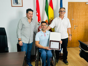 Francisco Javier López ha sido recibido en el Ayuntamiento de Fuente del Maestre