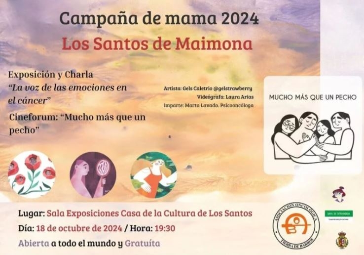 Distintas actividades darán visibilidad al cáncer de mama en Los Santos de Maimona para conmemorar el Día Mundial de su lucha