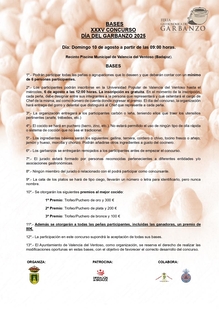 El XXXV Concurso del Día del Garbanzo 2025 en Valencia del Ventoso ya tiene fecha
