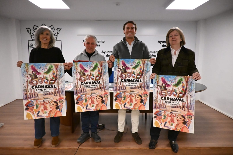 El Carnaval de Zafra 2026 se desarrollará del 13 al 17 de febrero con una amplia programación de actividades