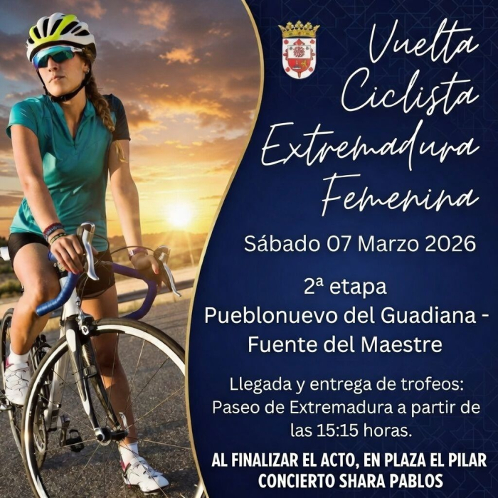 La 2ª etapa de la Vuelta Ciclista a Extremadura Femenina acaba este sábado 7 de marzo en Fuente del Maestre